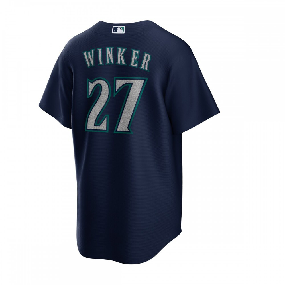 Jesse Winker Seattle Mariners Alternate Replica Player Jersey - Navy-Pro Kit Vault | Brand New 26/27 Sports Jerseys